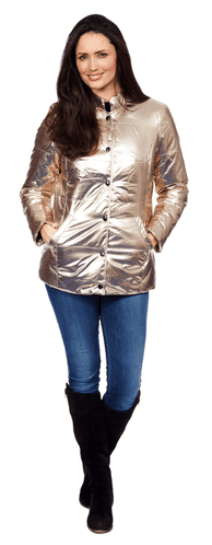 ❤️ Up to Plus❤️ Womens Gold Padded Jacket db588
