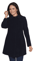 ❤️ Up to Plus ❤️ Womens Kesta  Luxury Cashmere Wool Long Black Jacket K804J
