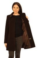 ❤️ Up to Plus ❤️ Womens Kesta  Luxury Cashmere Wool Long Brown Jacket K804J