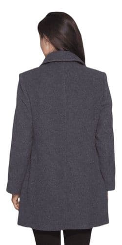 ❤️ Up to Plus ❤️ Womens Kesta  Luxury Cashmere Wool Long Charcoal Jacket K804J