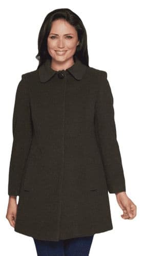❤️ Up to Plus ❤️ Womens Kesta  Luxury Cashmere Wool Long Olive Jacket K804J