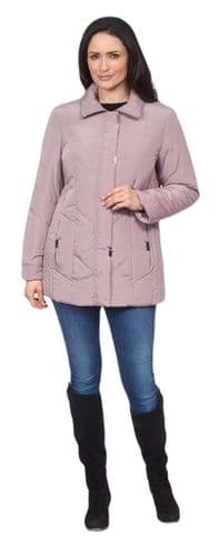 ❤️ Up to Plus ❤️ Womens Lightweight Quilted Pink-Beige Jacket db174