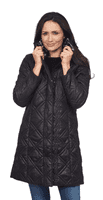 ❤️ Up to Plus ❤️ Womens Quilted Black Coat db5046