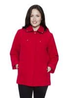 Ladies Mid Weight Padded Red Jacket db1889