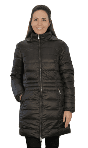 Reversible Feather Down Padded Charcoal-Black Coat db924
