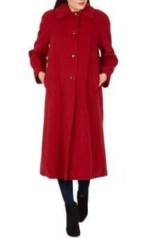 Womens Cashmere Wool Red Coat K7016