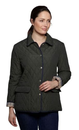 Womens Diamond Quilted Olive Jacket db907
