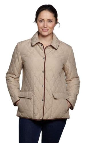 Womens Diamond Quilted Stone Jacket db907