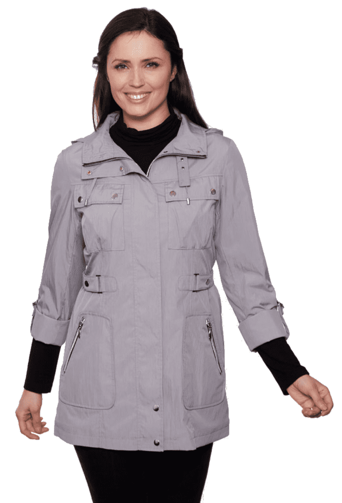 Womens Lightweight Functional Grey Travel Jacket db2014