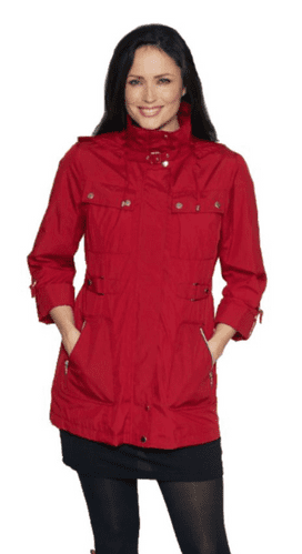 Womens Lightweight Functional Red Travel Jacket db2014