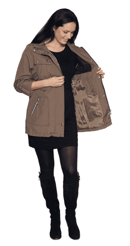 Womens Lightweight Functional Taupe Travel Jacket db2014