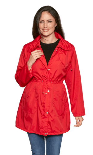 Womens  Lightweight Red Travel Jacket db23