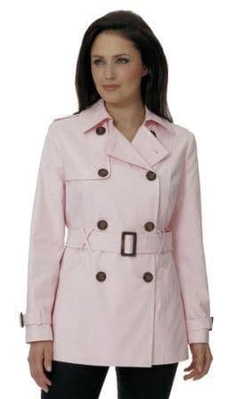 Womens Pink Trench Jacket db402