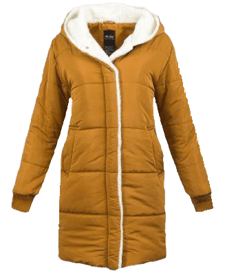 Womens Warm Padded Winter Coat in Tan db7025