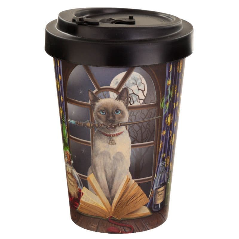 Bamboo Composite Hocus Pocus  Cat Travel Mug by Lisa Parker