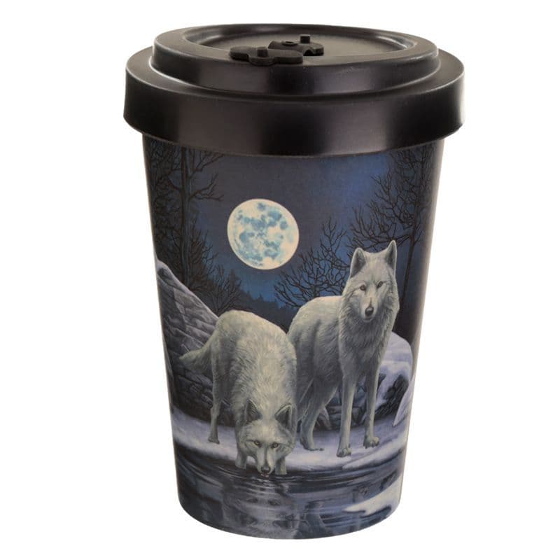 Bamboo Composite Warriors of Winter Wolf Travel Mug by Lisa Parker