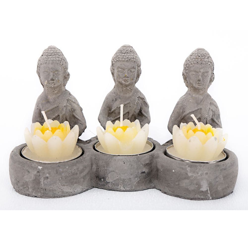 Buddha and Lotus Tealight Candle Holder