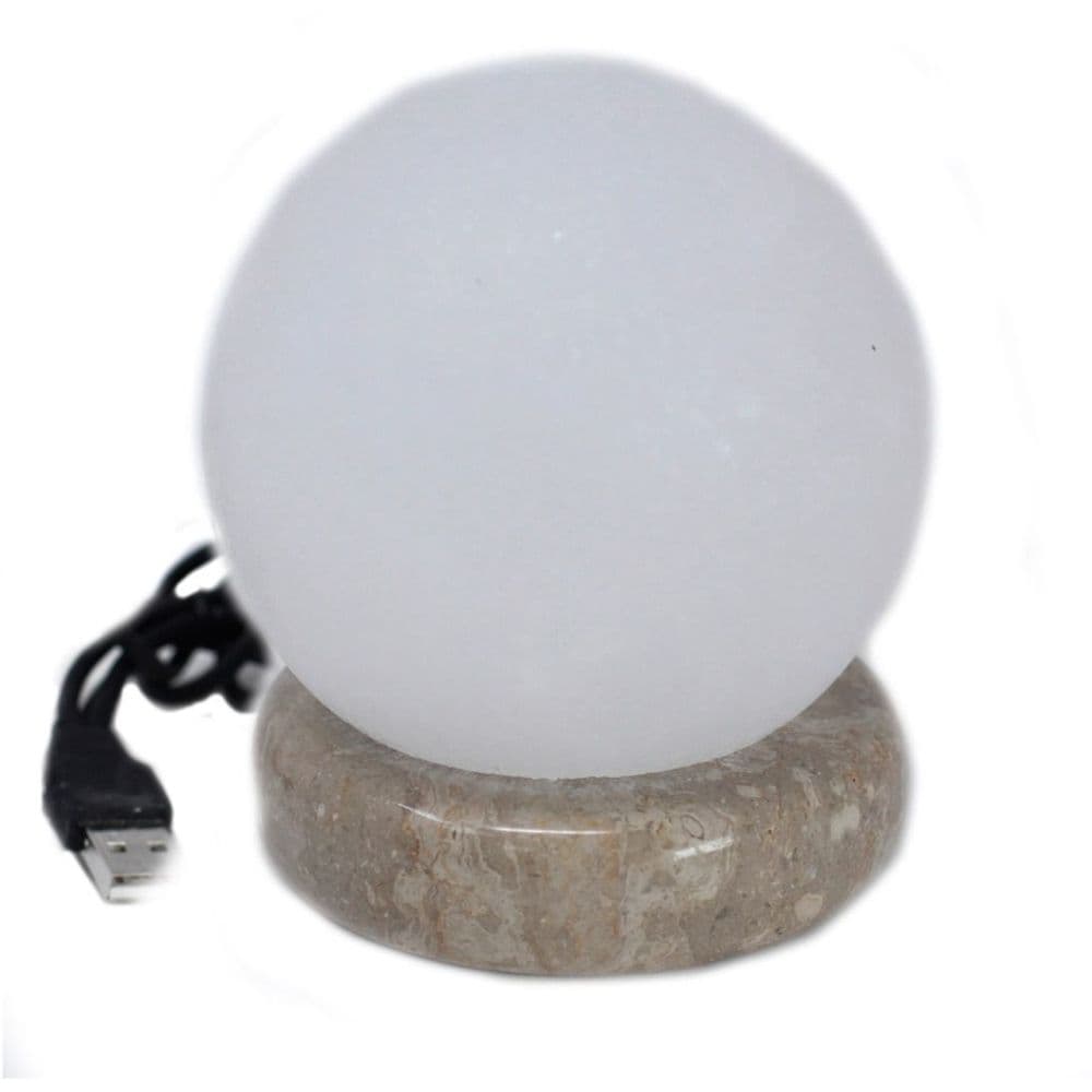 Quality USB Ball WHITE Salt Lamp - 9 cm (multi)