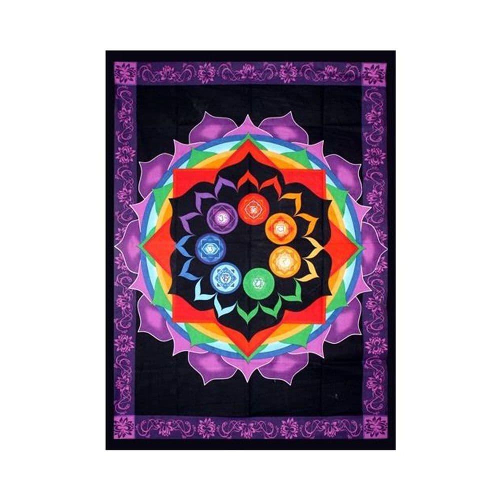 Rainbow Chakra Cotton Tapestry