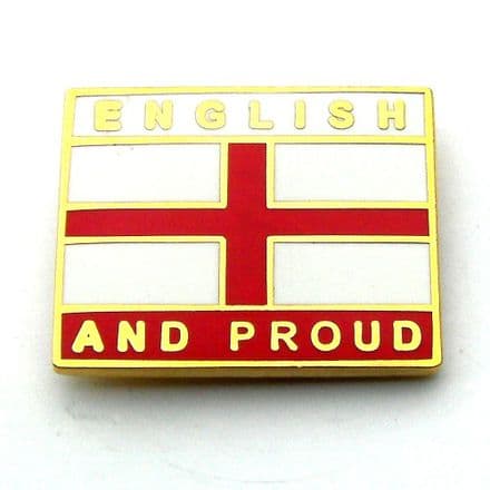 "English and Proud" England Pin Badge - Red