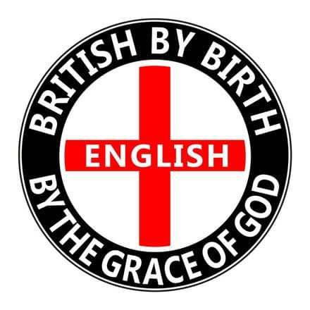 "English By The Grace of God" England Car Sticker