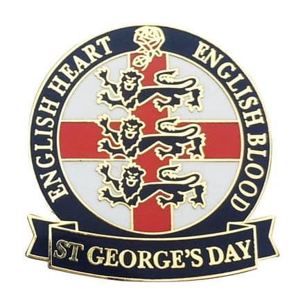 "English Heart English Blood" England Badge