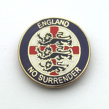 "No Surrender" England Badge  - Blue