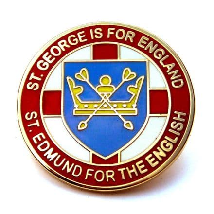 "St Edmund For The English" Lapel Badge - Red