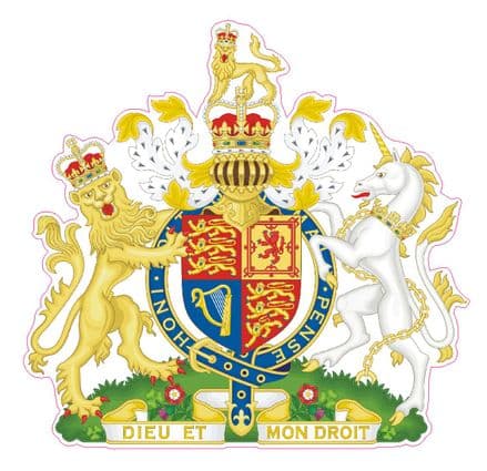 British Royal Coat of Arms Car Sticker