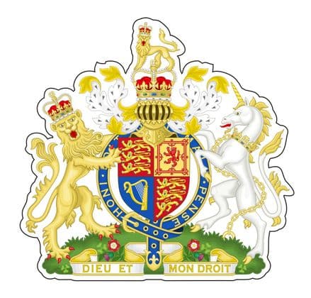 British Royal Coat of Arms  XL Size Lorry Sticker