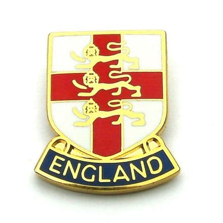 England 3 Lions Shield Lapel Badge