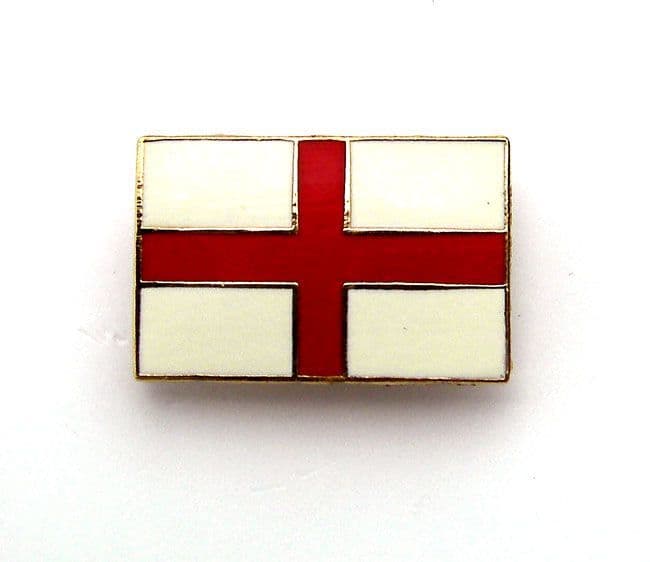 Metal Pin Badge ST GEORGE FOR ENGLAND OBLONG