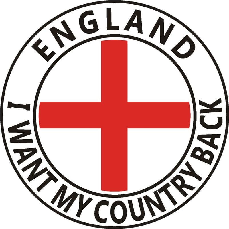 England Car Window Sticker - I Want My Country Back