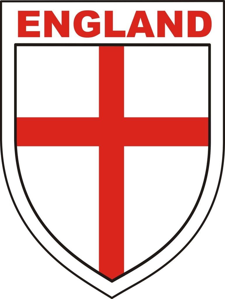 England Shield Car Window Sticker