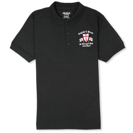 English and Proud Polo Shirt - Black