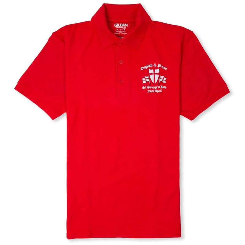 English and Proud Polo Shirt - Red