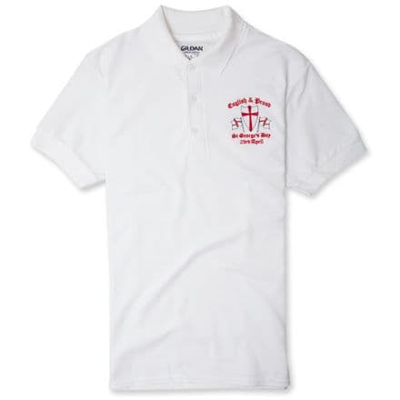 English and Proud Polo Shirt - White