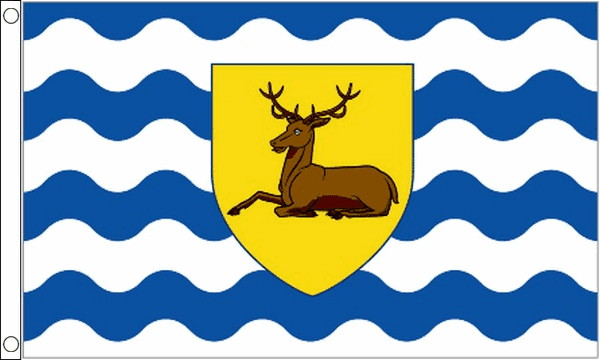 Official Hertfordshire County Flag - 5ft x 3ft polyester flag with metal eyelets