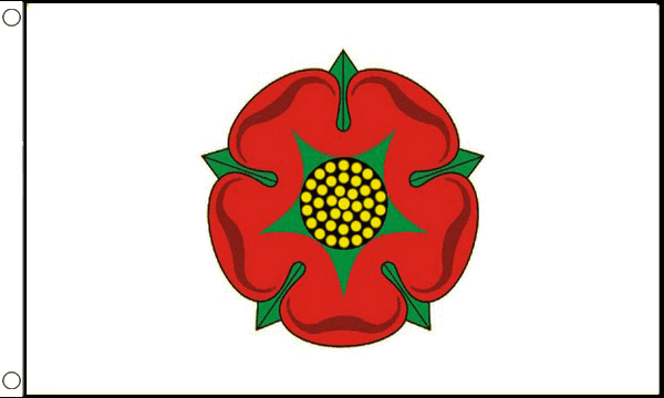 Lancashire County Flag - 5ft x 3ft polyester flag with metal eyelets