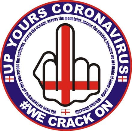 Middle Finger "Up Yours Coronavirus" Sticker