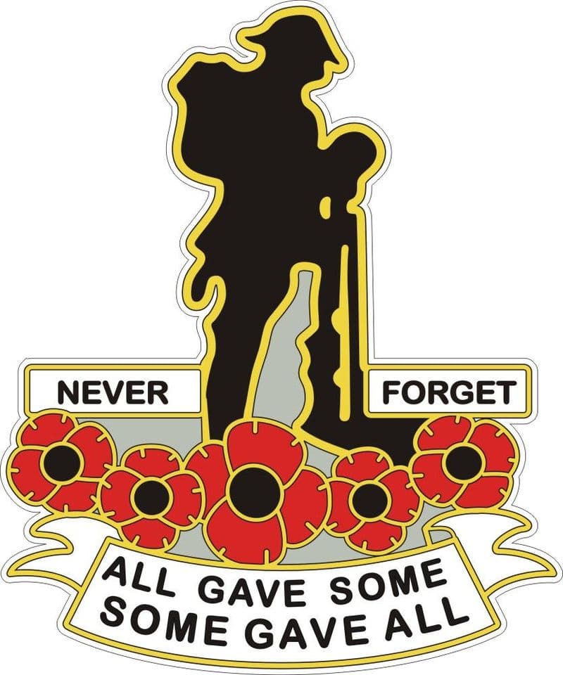 Poppy Lorry or Van Sticker With Soldier and Poppies