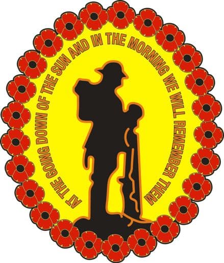 Poppy Lorry/Van Sticker "We Will Remember Them"