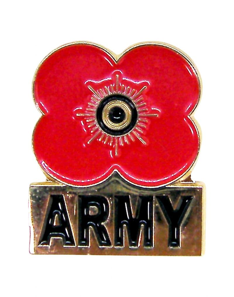 Poppy Pin Badge with the word 