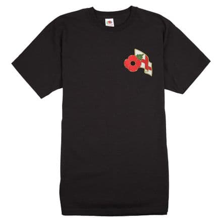 Poppy T-shirt with England Flag           .