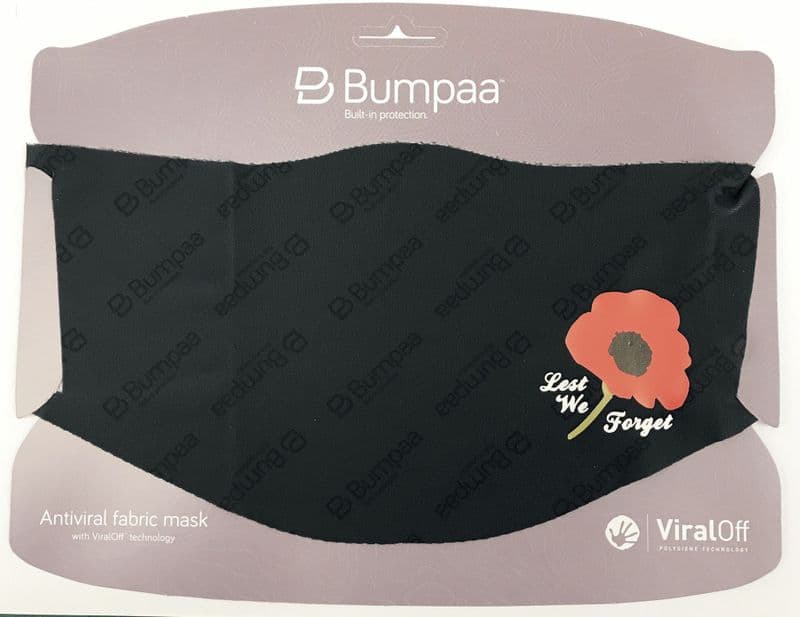 Reusable Fabric Face Mask - Poppy Lest We Forget logo
