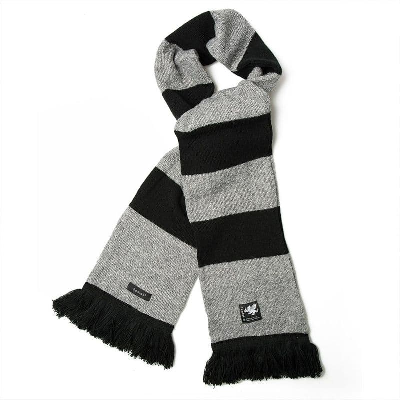 Senlak Knitted Striped Scarf with Anglo-Saxon design