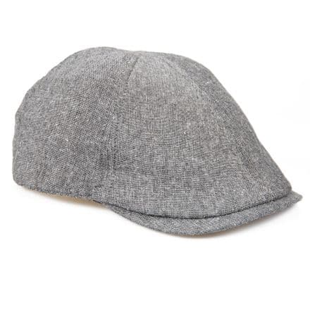 Senlak Linen Flat Cap - Grey