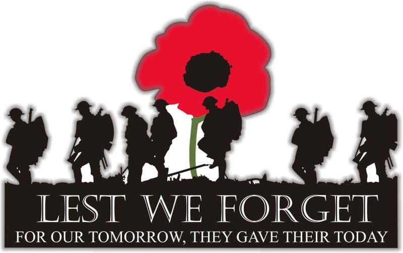 Soldiers and Poppy Car Window Sticker - For Our Tomorrow