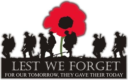 Soldiers and Poppy Lorry Sticker They Gave Their Tomorrow