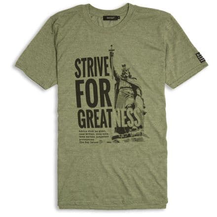 Strive For Greatness T-Shirt  - Heather Military Green